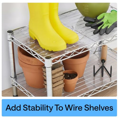 GORILLA GRIP Shelf Liner, Non-Adhesive Cabinet Liners, 20"x10' Clear - color: Clear (Ribbed), size: 20" X 10'