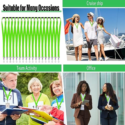Patelai 120 Pcs Breakaway Lanyards with J Hook, Fluorescent Green - color: Fluorescent Green