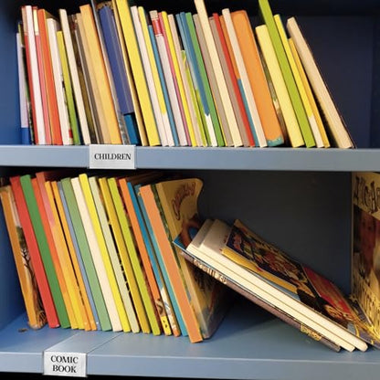 Containlol 15 Pcs Moveable Shelf Label Holder for Library, 2 x 1 Inch - size: 2 x 1 Inch