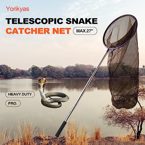 Yorikyas Snake Catcher Net Telescopic Pole