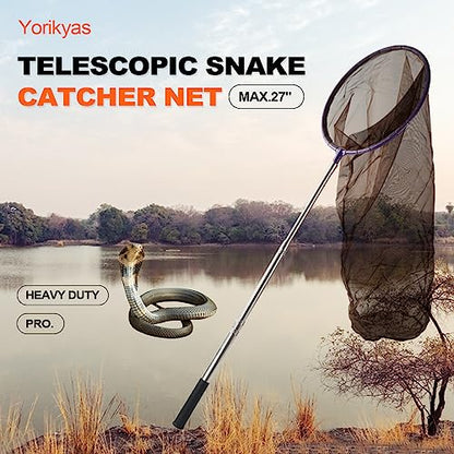 Yorikyas Snake Catcher Net Telescopic Pole