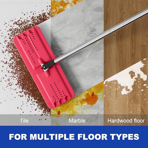 JOYMOOP Flat Mop System, Microfiber Mop and Bucket Set, Black, Household & Commercial Floor Cleaning System for Hardwood, Tile & Glass, Wet Dry Use, 60" Handle, 3 Pads - color: G