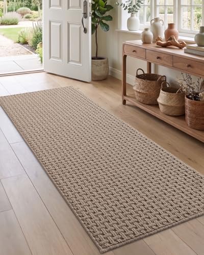 DEXI Hallway Runner Rug 24x72, Non Slip Runner Rugs Washable, Beige - color: Beige, size: 24'' x 72''(Runner)