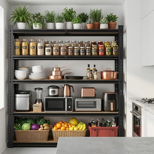 Garage Shelving Heavy Duty, Storage Shelves Adjustable Metal Shelving Unit