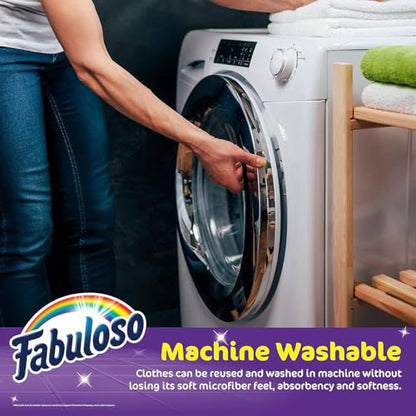 Fabuloso Microfiber Cleaning Cloths for Home & Car, 13x13, 8 Ct, 2-Pack - color: Rainbow, size: 8 Count (Pack of 2)