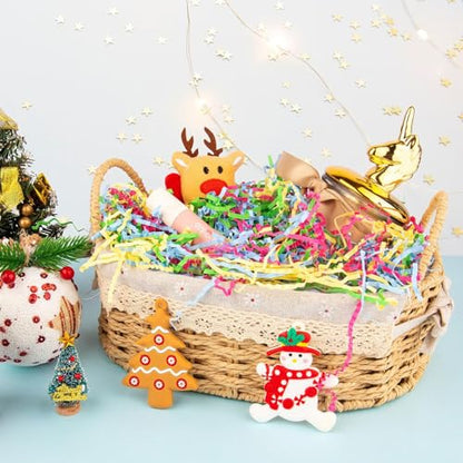 Caleihd Crinkle Cut Paper Shred Filler Gift Cushion Streamer 4 Mix Color - color: Festival Blend