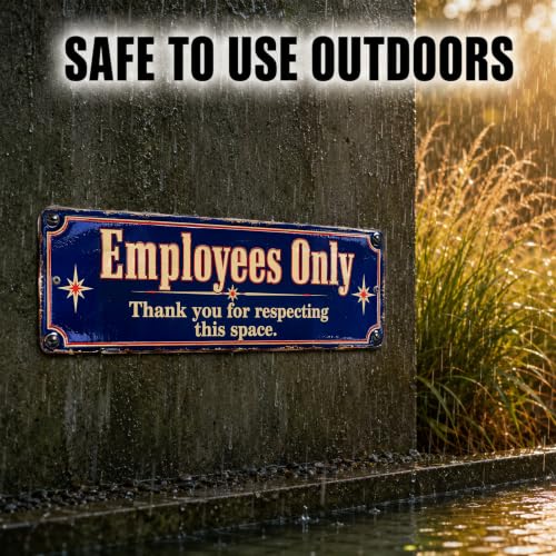 Employees Only Vintage Enamel Business Sign - style: Employees Only