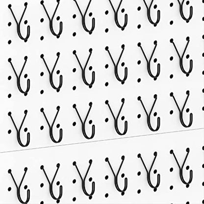 HUHOLE 40 Pack 1 Inch Black Pegboard J Hooks - style: 1" J-Hook 40PC Black