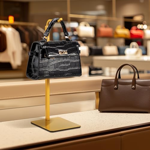 3-Pack Adjustable Tabletop Purse & Banner Display Stands, Gold - color: Gold