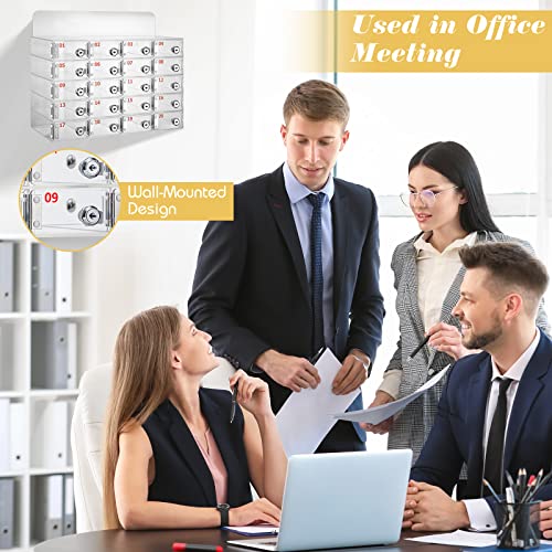 Threan 20 Slot Cell Phone Storage Box, Acrylic Clear Cell Phone Storage Cabinet Wall Mounted with Door, Locks and Keys for Office School Factory - size: 20 Slot