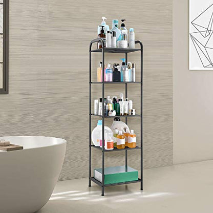 MAX Houser 5 Tier Extendable Industrial Storage Rack, Charcoal Gray - color: Grey, size: 5-Tier