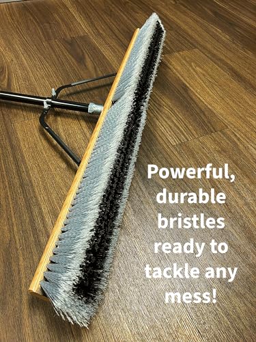 Pbma36004 Heavy Duty 36" Multi-Surface Push Broom with Silver/Black Handle
