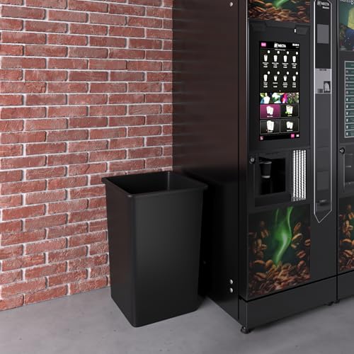 35 Gallon Black Square Commercial Trash Garbage Can | Outdoor Office Restaurant School Kitchen - color: Black, size: 35 Gallon, style: Trash Can