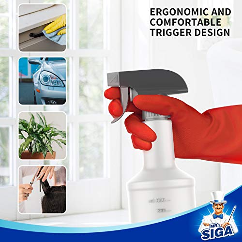 MR.SIGA 16 oz Empty Plastic Spray Bottles for Cleaning Solutions, 3 Pack - size: 470ml, 3 Pack