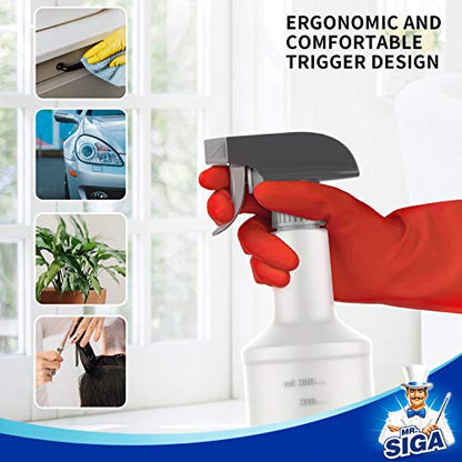 MR.SIGA 16 oz Empty Plastic Spray Bottles for Cleaning Solutions, 3 Pack - size: 470ml, 3 Pack