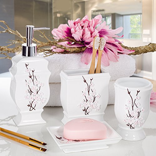 Creative Scents Vanda White Soap Dispenser Bathroom Countertop Lotion Pump - style: Soap Dispenser