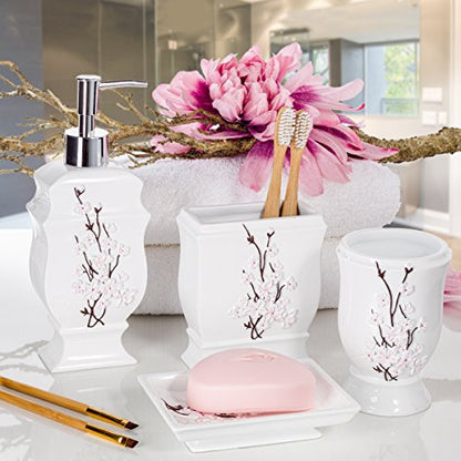 Creative Scents Vanda White Soap Dispenser Bathroom Countertop Lotion Pump - style: Soap Dispenser