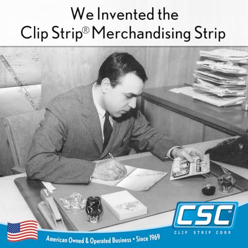 Clip Strip 300 Pack Inventory Control Clips, Peg Hook Product Stoppers, Fits .15" to .25" Diameter Plastic or Metal Hooks, Product Display Control, Pegboard Accessories