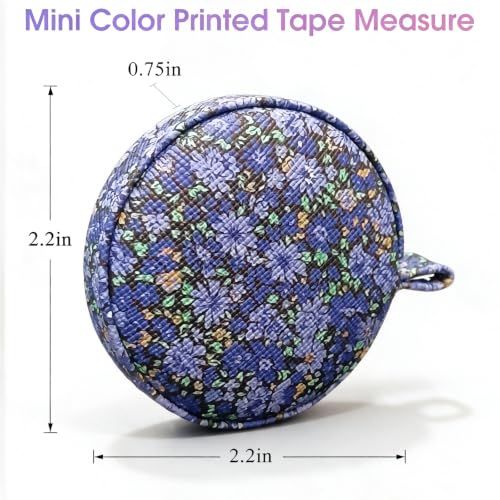 Body Measuring Tape for Body Cloth Tape Measure Fabric Tailors Sewing Medical Measurements TapeLeather Tape Measure Retractable Dual Sided Ruler (Purple Flowers) - color: Purple Flowers