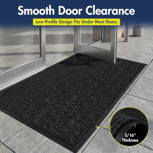 Notrax 109 Industrial Door Mat, 3' x 5' Charcoal, Made in the USA - color: Charcoal, size: 3' x 5' (Rectangular)