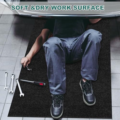 36" x 60" Oil Drip Mat for Garage Driveway, Reusable Floor Oil Spill Leak Absorbent Pads for Motorcycle Car Oil Leak Stain Resistant(1pcs) - size: 3' x 5' (Rectangular)