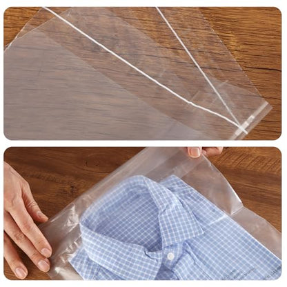 iMailer - 500 Count - 8" x 10" Clear Plastic Poly Bags with Suffocation Warning for Clothing, T-Shirt, Brochure, Prints, Handicraft Gift- Resealable Adhesive,Not Strong - size: 8" x 10", style: Resealable Glue