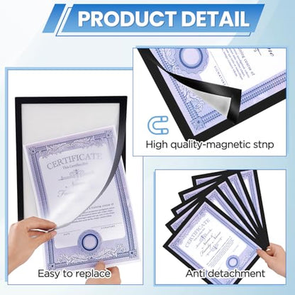 20 Pack Magnetic Sign Holder 8x10 inches with Magnetic Border - color: 20 Pack Black, size: 8 x 10