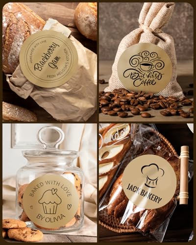 MUNBYN 3 Inch Brown Round Thermal Labels for Business, 500 Labels/1 Roll - color: Brown, size: 3inch