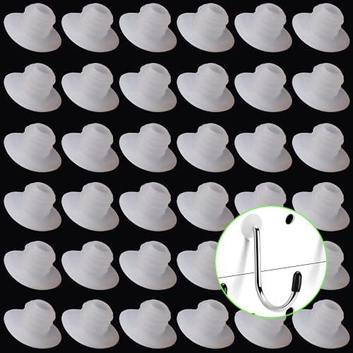 Pegboard Hook Locks, Peg Board Plugs, for Stopping Hooks from Falling Off, 60PCS, Translucent - color: Translucent