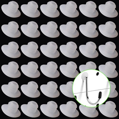Pegboard Hook Locks, Peg Board Plugs, for Stopping Hooks from Falling Off, 60PCS, Translucent - color: Translucent