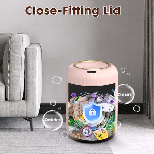 Procade Automatic Motion Sensor Bathroom Trash Can, Small Pink Garbage Can - color: Pink