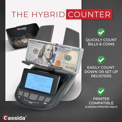 Cassida Professional Money Counting Scale Bill Counter (Till Tally), Black - size: 1 Pack, style: TillTally