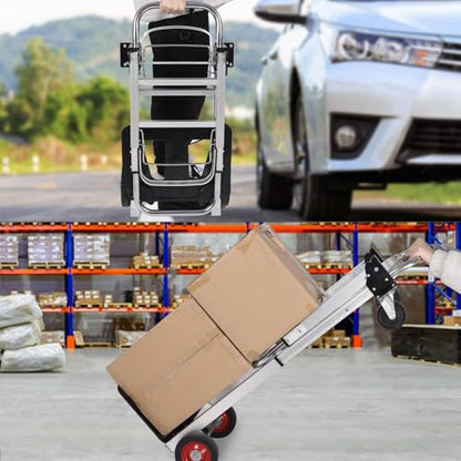 2 in 1 Folding Convertible Hand Truck & Dolly Platform Cart, 500-700 lb