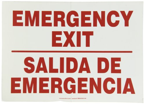AccuformNMC SBMADM510MVS Adhesive Vinyl Spanish Bilingual Sign - size: 1 Count (Pack of 1)