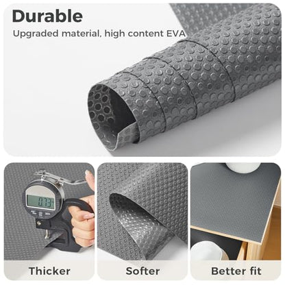 100% EVA Shelf Liner Waterproof Non Adhesive, 12" x 120", Grey - color: Gray, size: 12"W x 120"L