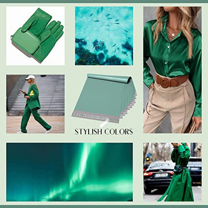 Metronic Poly Mailers 14.5x19 100 Pack, Large Bulk Self Seal Shipping Bags - color: Grayed Jade Green, size: 14.5x19 100PC