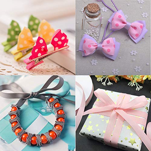 LIUYAXI Grosgrain Ribbon Set, 3/8 Inches 100 Yards (20 Colors x 5yards) - size: 3/8 inch