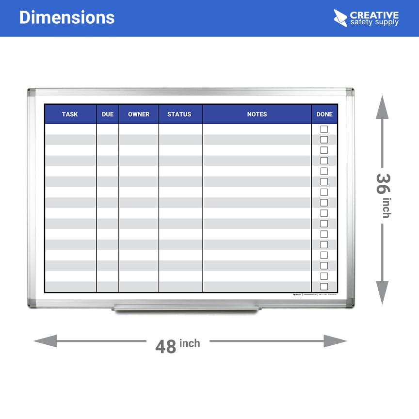 Task List Whiteboard (48in x 36in) - size: 48" x 36"