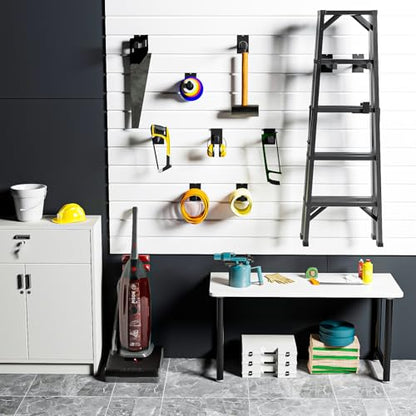6 Inch Square Tubing Slatwall Shelf Bracket , Heavy Duty Slat Wall Floating Shelf Bracket with Lip, Slatwall Accessories for Retail Display,Garage (12Pcs, Black) - size: 6 Inch