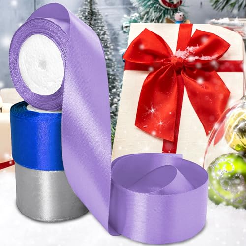 Luomorgo 2 Inch Satin Ribbon, 25 Yards, Purple - color: Purple, size: 2 inch x 25 yards