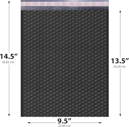 Black Bubble Mailers 9.5x14.5 Self Seal Poly Padded Envelopes #4, 100 Pack - color: Black, size: 9.5"x14.5" / 100 Pack