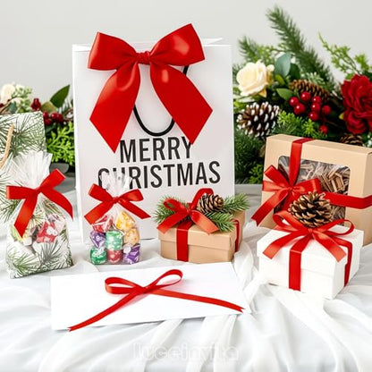 4.5" Red Satin Ribbon Bows (30 Packs) - color: Red, size: 4.5 Inch - 30pcs