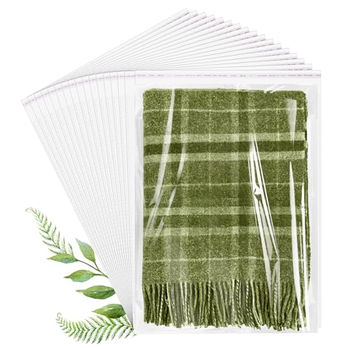 70 Pack 12x18" Clear Cellophane Bags for Shirts, Gift Wrapping, Artwork - size: 12x18 Inch