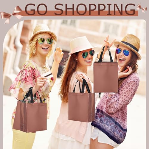 Eccliy 80 Pcs Reusable Gift Bags, Medium, Coffee - color: Coffee, size: Medium