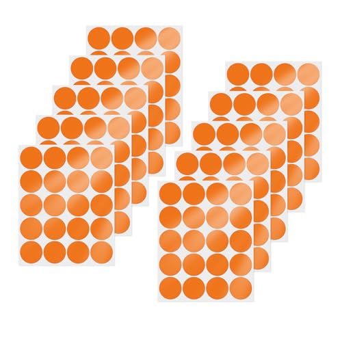 Orange Round Stickers 2 Inch Waterproof Vinyl Coding Labels 200 PCS - color: Orange