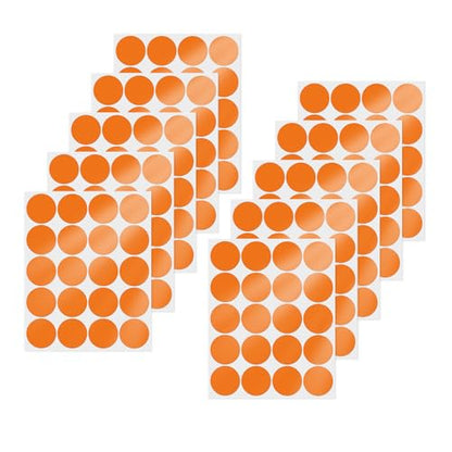 Orange Round Stickers 2 Inch Waterproof Vinyl Coding Labels 200 PCS - color: Orange