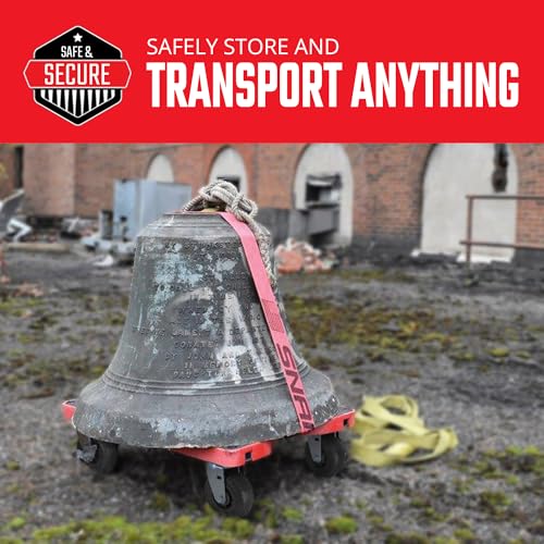 SNAP-LOC, 4 Wheel Dolly, 1,200 lb Professional E Track Dolly, Heavy Duty Furniture Moving Cart, Modular Cargo Platform, Made in USA, Red - style: Professional E-Track Dolly Red