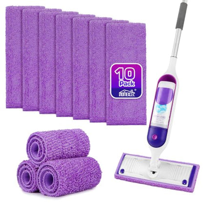 HOMEXCEL Microfiber Mop Pads 10 Pack for Swiffer PowerMop 13"-15" Washable - size: 13''-15''