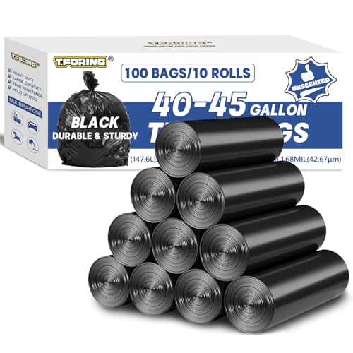 40-45 Gallon Trash Bags Heavy Duty,1.6 Mil,39'' x 47'',100 Count - color: 40-45 Gallon | 100 Count, size: 120 Count(pack of 1)