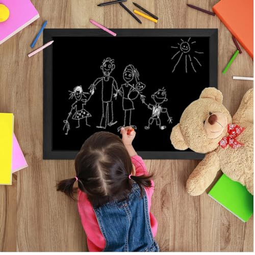 Chalkboard,Magnetic Chalk Board with Wood Frame,17.7" x 23.6",Black - color: Black, size: 17.7" x 23.6"
